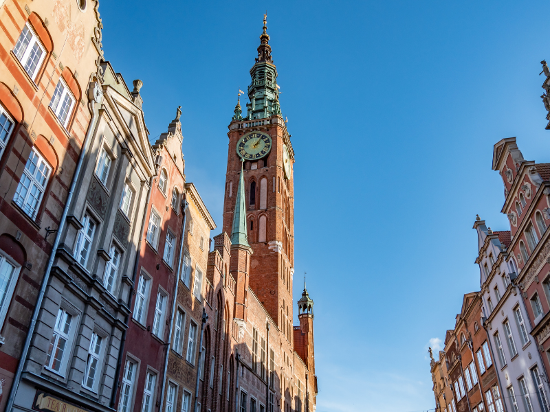 Ratusz miasta gdansk. atrakcja gdanska
